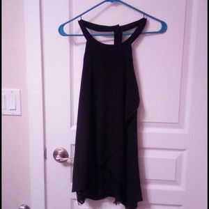 Chic black lace top.